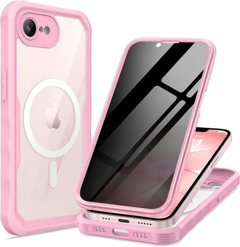 Vista 35 de seacosmo para iPhone Air Funda, Carcasa Completa con Protector de Privacidad de Vidrio Templado 9H Integrado y Protector de Lente de Cámara