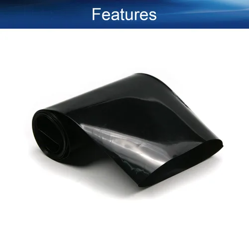 Vista 3 de Bettomshin 3.74 pulgadas ancho plano batería termorretráctil tubo DIY batería PVC calor tubo envoltura 3.28 pies longitud negro para 18650 batería