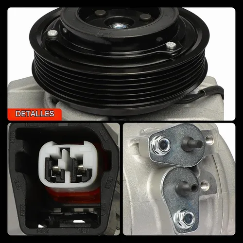 Vista 9 de Compresor de CA A-Premium con embrague compatible con Cadillac