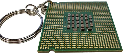 Vista 5 de The Ultimate Geek Accessory - Llavero de procesador de CPU reciclado hecho de piezas de computadora recuperadas