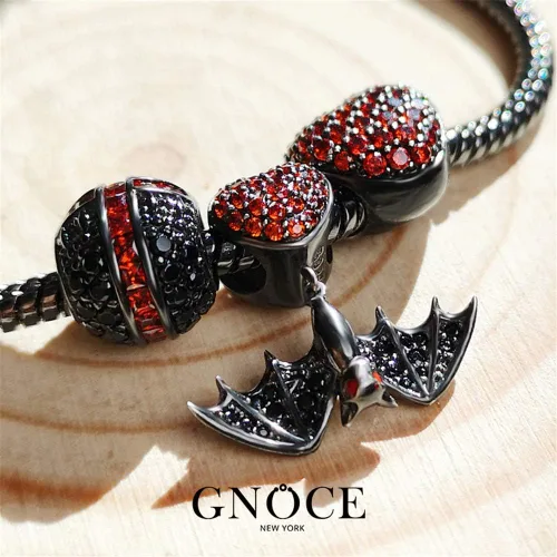 Vista 5 de GNOCE Pulsera de plata de ley bañada en oro rosa y oro rosa con cierre