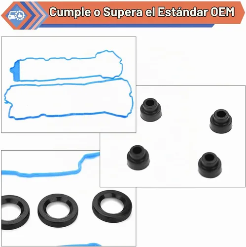 Vista 4 de Conjunto de juntas de tapa de válvulas de motor compatible con vehículos Buick Cadillac Chevy GMC 2008-2017 Lacrosse Enclave, CTS XTS STS ATS