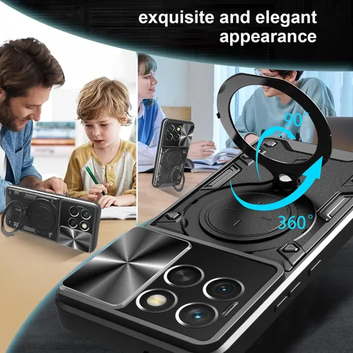 Vista 11 de Chengmi ZMONE - Funda para Redmi K50 Gaming/Xiaomi Poco F4 GT 5G con protector de pantalla de vidrio (paquete de 2) resistente de doble capa