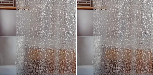 Vista 10 de Forro de cortina de ducha impermeable EVA 8G - Ganchos a prueba de óxido, imanes de servicio pesado - Mejora tu baño con durabilidad y elegancia