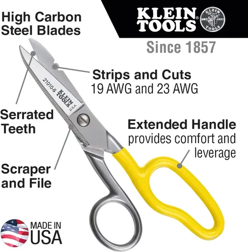 Vista 6 de Klein Tools Kit de herramientas para cables - Engarzador, corte, raspador, lima