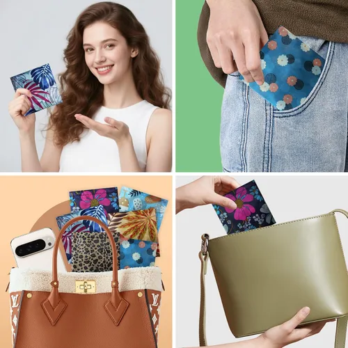 Vista 2 de Paquete de 6 bolsas de comestibles reutilizables resistentes con asas, bolsas de compras reutilizables para mujeres, plegables, lavables