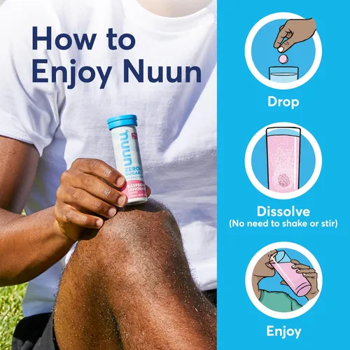 Vista 6 de Nuun Energy - Tabletas de electrolitos sabor Berry Blast, paquete de 8 (80 porciones) con ginseng, cafeína del extracto de té verde, vitamina B12