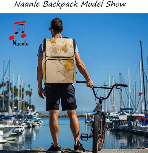 Vista 7 de Naanle Elegante Torre Eiffel París Negro Blanco Casual Hombre Mujer Estudiante Mochila Viaje Computadora Bolsa Eiffel Tower
