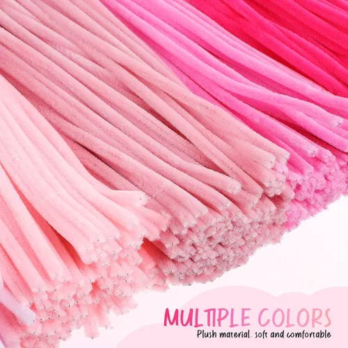 Vista 8 de 500 Pcs Pipe Cleaners for Crafting DIY Chenille Stems for Kids Twisting Rod Soft Fuzzy Sticks for Handmade Flower Crafts