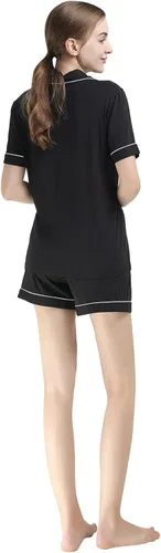 Vista 3 de Women's Pajama Sets Bamboo Pajama Button Down Sleepwear Nightwear 2 Piece Pj Set Soft Pjs Lounge Sets