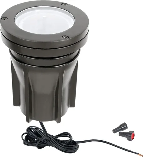 Vista 2 de Iluminación de paisaje WAC, luz enterrada de 3 pulgadas LED de 12 V con ángulo de haz ajustable y control de brillo integral 3000 K en bronce