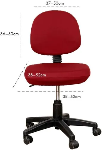 Vista 3 de TOPINCN - Funda elástica para silla de oficina, color rojo Funda universal para silla de computadora, parte inferior elástica, extraíble