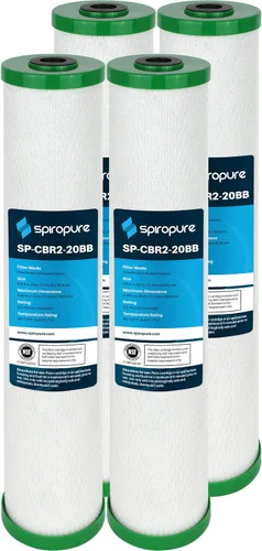 Vista 30 de SpiroPure SP-CBR2-5 Cartucho de filtro de agua de bloque de carbono con carcasa de coco certificado NSF de 5x2.5 0.5 micrones CBC-5 155169-43