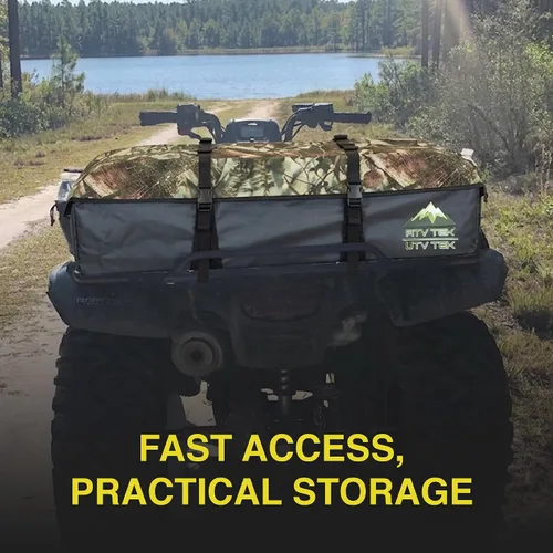 Vista 7 de ATV TEK Arch Series Bolsa de expedición para caza y pesca, bolsa de carga para la parte trasera de ATV/UTV - Kings Mountain Shadow Camo