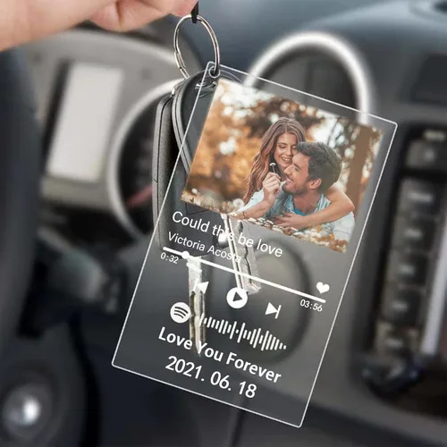 Vista 5 de Double Sided Custom Keychain With Picture Alloy Color Printing Personalized Photo Keychain Customizable Text Gifts