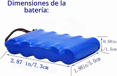 Vista 2 de Blomiky Paquete de 2 baterías recargables Ni-CD AA de 6.0 V 700 mAh, enchufe SM2P y 2 cables USB aptos para la versión antigua de 11.5 pulgadas
