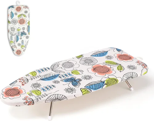 Vista 12 de Tabla de planchar de mesa de 12 x 29 pulgadas, tabla de planchar plegable portátil con acolchado de fieltro grueso, cubierta resistente al calor