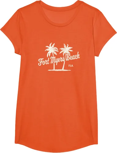 Vista 43 de Fort Myers Beach Florida Vintage 70s Palm Trees Graphic T-Shirt