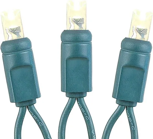 Vista 3 de Novelty Lights Luces de red de 2 x 10, 100 LED de color blanco cálido con espacio de 4 pulgadas, bombillas de gran angular de 0.197 in en cable