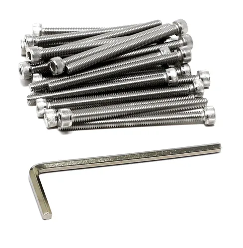 Vista 14 de iexcell Kit de tornillos de cabeza hexagonal de acero inoxidable 304, 100 unidades M2 x 0.157 in, paso de rosca de 0.016 in