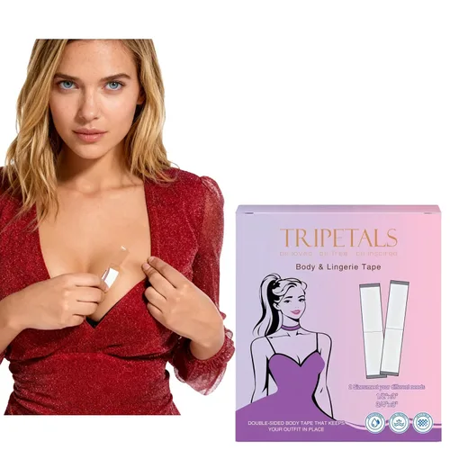 Vista 10 de Cinta de ropa de doble cara para piel y tela, cinta transparente para mujer, pegamento de moda resistente para piel y ropa, cinta de vestir
