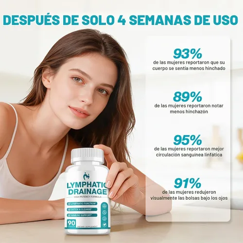 Vista 7 de Suplementos de drenaje linfático 90 cápsulas para la salud inmunológica