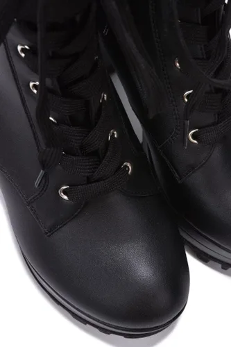 Vista 4 de Cape Robbin Monik - Botines Chelsea de plataforma con tacón grueso para mujer, botines con bolsillo