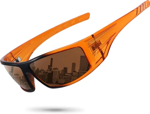 Vista 8 de Gafas de sol deportivas polarizadas para hombres y mujeres con marco irrompible para ciclismo, pesca, lentes envolventes, protección UV400