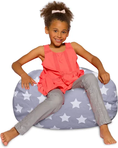 Vista 56 de Posh Creations - Sillón puff para niños, adolescentes y adultos, incluye funda extraíble y lavable a máquina, tamaño mediano de 27 pulgadas, lona