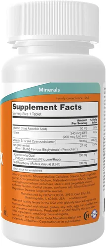 Vista 2 de Now Foods Suplementos, Complejo de Hierro, No Constipante*, Mineral Esencial, 100 Tabletas