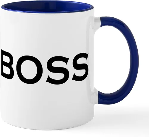 Vista 24 de CafePress – como un Boss Taza – El único Taza de café, taza de café, S, Blanco