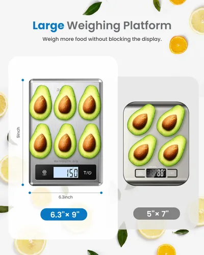 Vista 7 de RENPHO Báscula Digital de Alimentos con Calculadora Nutricional, Báscula Inteligente de Cocina de Alimentos, Báscula de Peso de Alimentos en Gramos