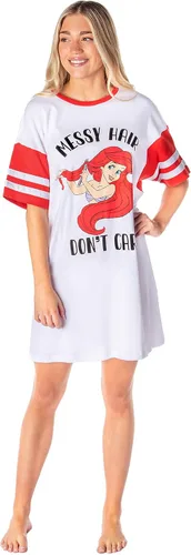 Vista 4 de Disney - Vestido camisón de pijama con diseño de la sirena pequeña Ariel para mujer