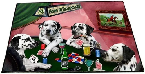 Vista 30 de Doggie of the Day Dalmatian Dogs Floor Mat - 4th of July Independence Day - Best Dog Doormat - Protector Decor - Unique Portrait Art - Premium