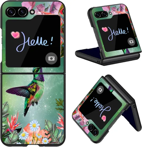 Vista 10 de Diseñada para Samsung Galaxy Z Flip 4 5G, funda rígida para teléfono de PC, a prueba de golpes y caídas, patrones de moda para una protección Gatos