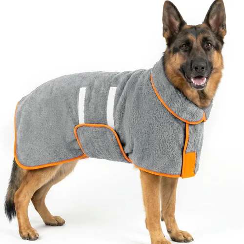 Vista 19 de Bienbee Albornoz para perro, súper absorbente para perros pequeños a Negro