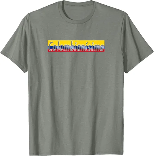 Vista 28 de Camisas Colombianisima Colombia para mujer Bandera de Colombia, Negro, S