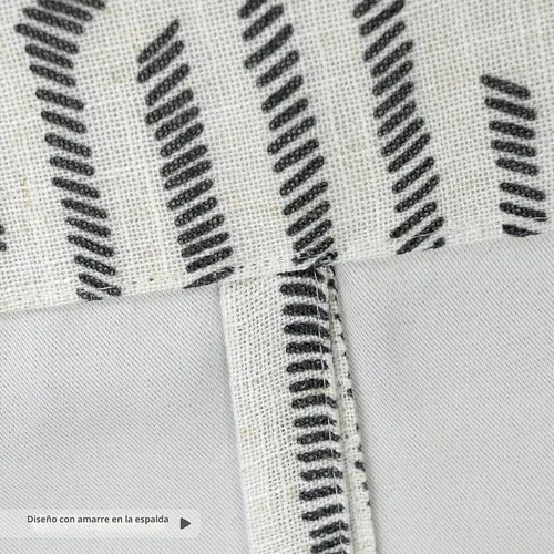 Vista 2 de DriftAway Briony - Cortina opaca con amarre para cocina, ajustable, diseño de globos, líneas texturizadas, estampadas, persianas romanas