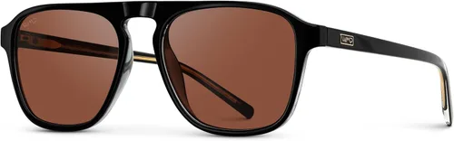 Vista 4 de wearme Pro - Lentes de sol polarizados, estilo aviador moderno, con un puente, cuadrados, para hombre Lente tintada negra/roja