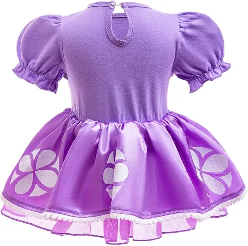 Vista 151 de Disfraz de princesa de Belle Sofía Blancanieves para niñas pequeñas, disfraz de princesa, Navidad, Halloween, mameluco con diadema