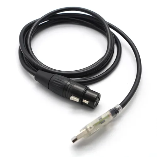 Vista 2 de Adaptador de interfaz USB a DMX LED DMX512 RS485, convertidor de nivel de señal para computadora, PC, escenario, cable controlador de iluminación