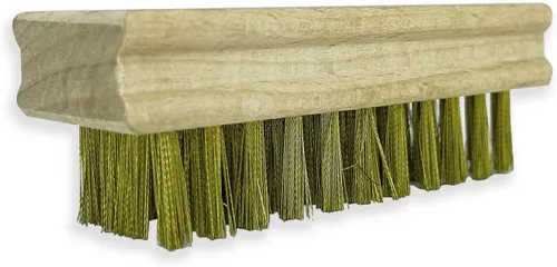 Vista 3 de Rema Tip Top Mango de madera Cepillo de cerdas de latón Herramienta de limpieza de reparación de parches de neumáticos