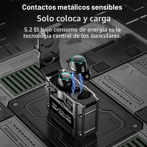 Vista 6 de M25 BT5.3 - Auriculares deportivos inalámbricos con cancelación de ruido ambiental, IPX7 impermeable, estéreo Bluetooth, 4 micrófonos integrados