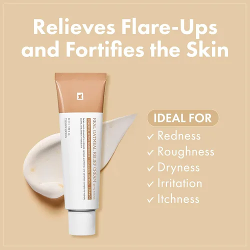 Vista 2 de TOSOWOONG Crema de Avena Real para Alivio, Hidratante Facial Diario, Cuidado para Manchas, Recuperación Calmante, Humectación, Avena Coloidal