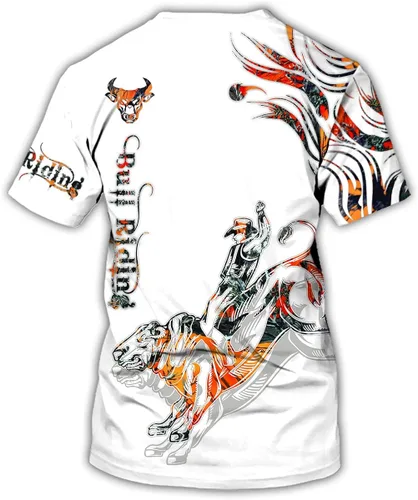 Vista 2 de Camisa de vaquero de manga larga personalizada para hombre, camisas de equitación para hombres y mujeres, camiseta vaquera, camisa