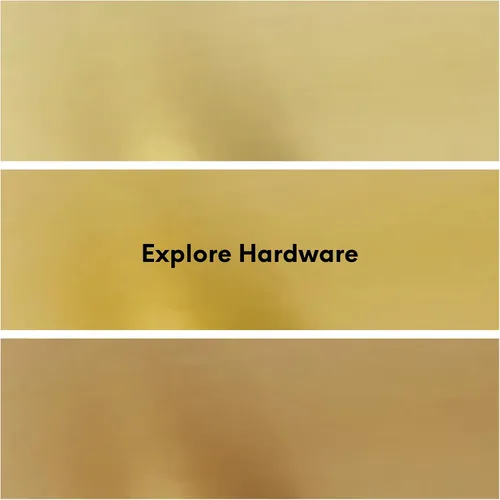Vista 4 de Explore Hardware Palanca de puerta de paso de latón macizo champán, oro satinado para puertas de pasillo o armario