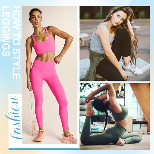 Vista 2 de TNNZEET Paquete de 3 leggings para mujer Pantalones de yoga suaves de cintura alta con control de abdomen negro para entrenamiento, gimnasio