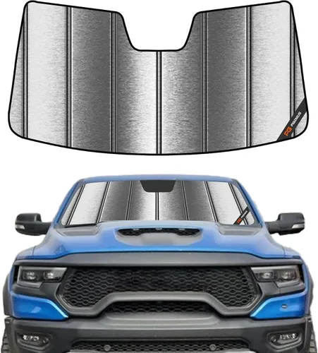 Vista 25 de Pigenius Parasol de Parabrisas para Dodge Ram 1500 2002-2008 Protección Solar para Ventana Delantera - Salvaguarda