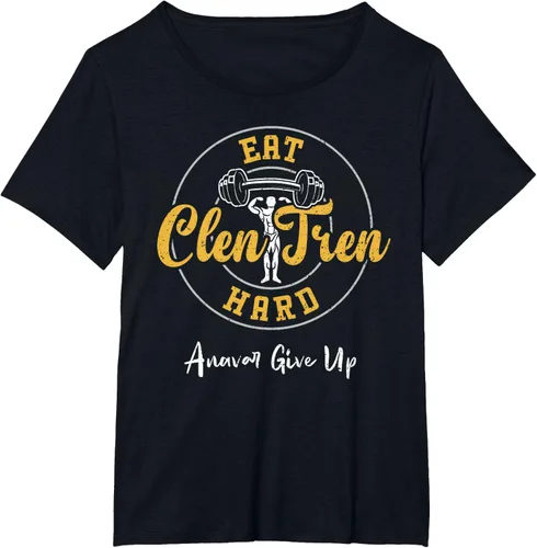 Vista 34 de Culturismo: Comer Clen Tren Hard Anavar Give Up - Camiseta de gimnasio, Negro