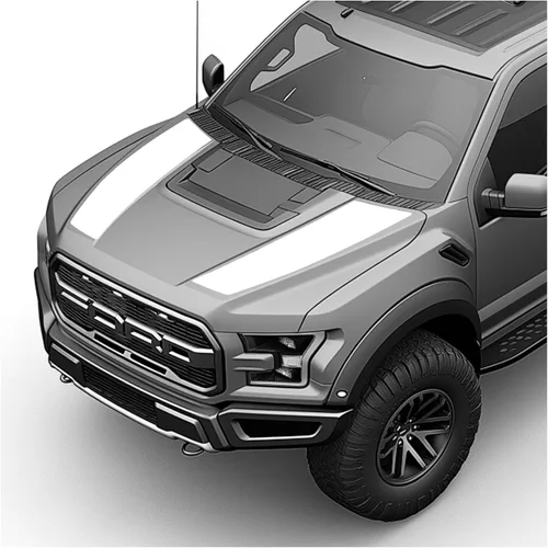 Vista 15 de Hood Blackout Racing Stripes - Kit de calcomanías de vinilo compatible con Ford F150 Raptor 2014-2020 (estilo 1, azul)